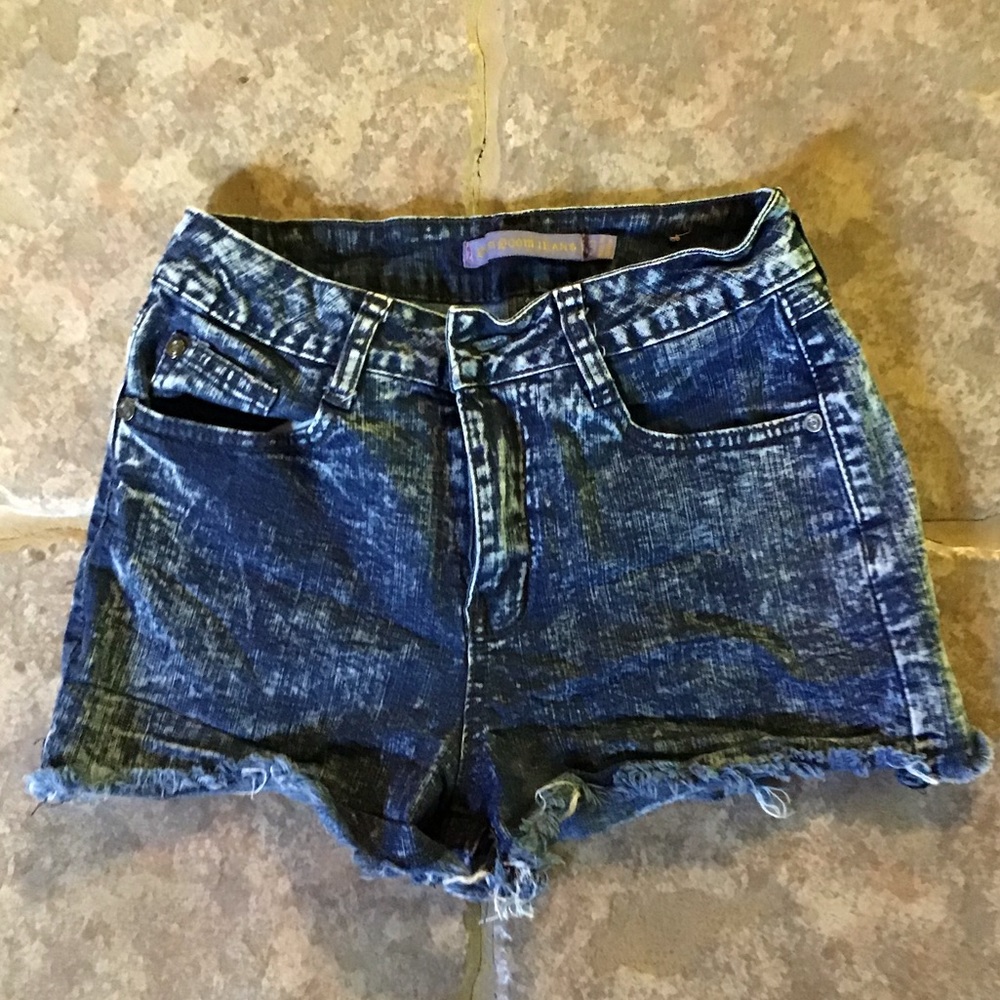 High wasted jean shorts, lightly worn.